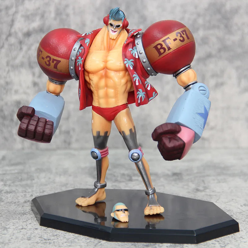 18cm Anime One Piece Figure Gk Franky Action Figures Double Head Interchangeable Pvc Collectible Ornaments Decoration Toy Gifts 18cm Anime One Piece Figure Gk Franky Action Figures Double Head Interchangeable Pvc Collectible Ornaments Decoration Toy Gifts